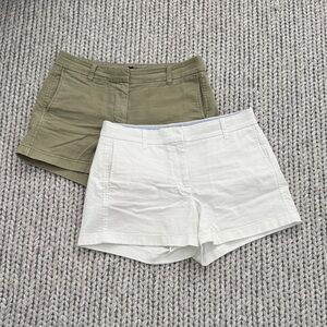 J. Crew Olive and White Women's Shorts